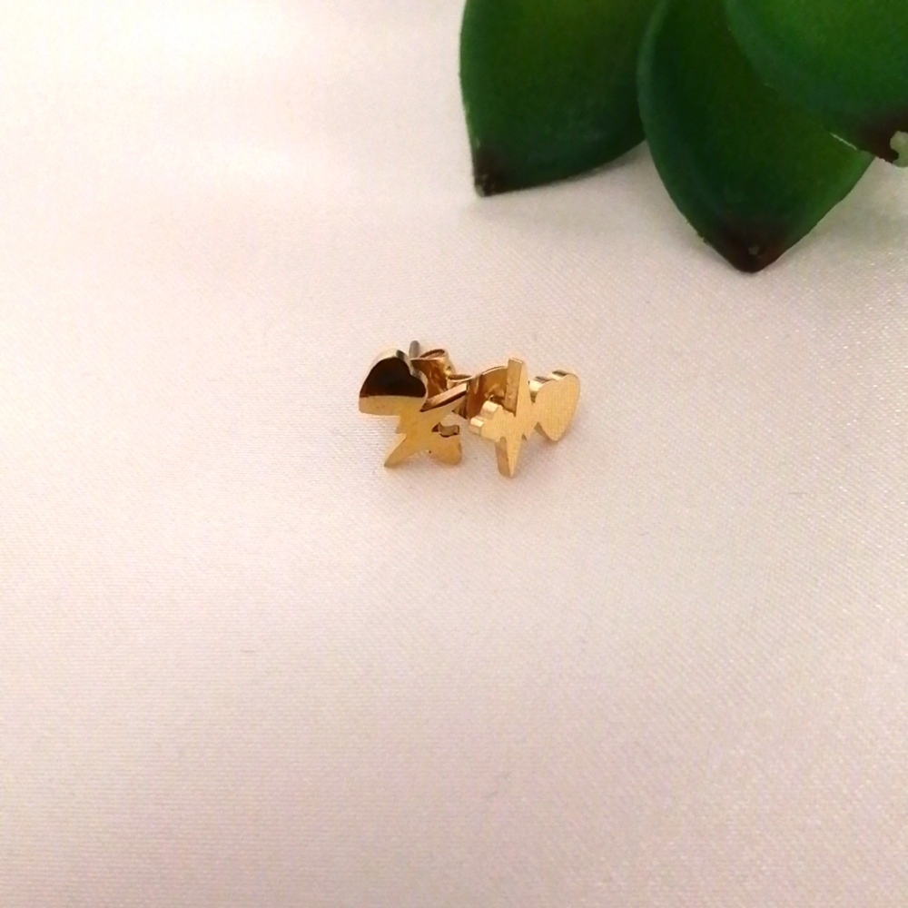 Tiny Gold Plated Stainless Steel Earrings